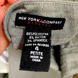 New York and company grey striped 4 petite